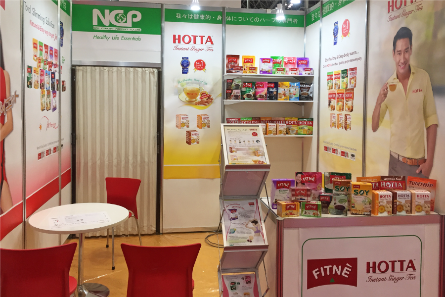 NCP จัดแสดงสินค้า ฟิตเน่ – ฮอทต้า งาน Foodex Japan 2018