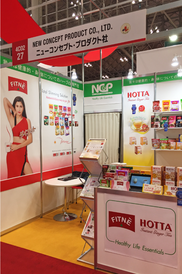 NCP จัดแสดงสินค้า ฟิตเน่ – ฮอทต้า งาน Foodex Japan 2018