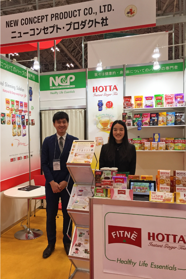 NCP จัดแสดงสินค้า ฟิตเน่ – ฮอทต้า งาน Foodex Japan 2018 ประเทศญี่ปุ่น